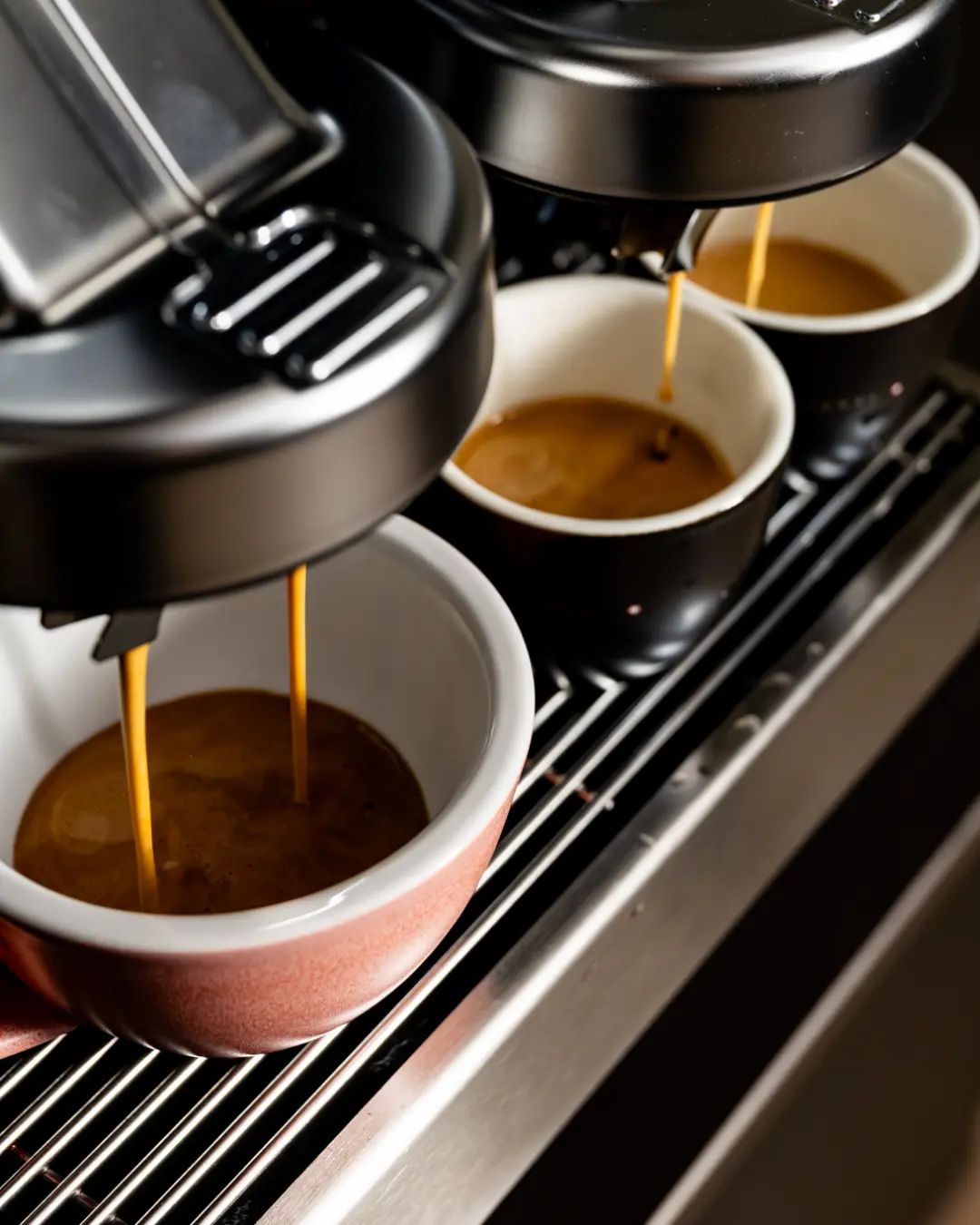 Espresso-Maschine im Betrieb