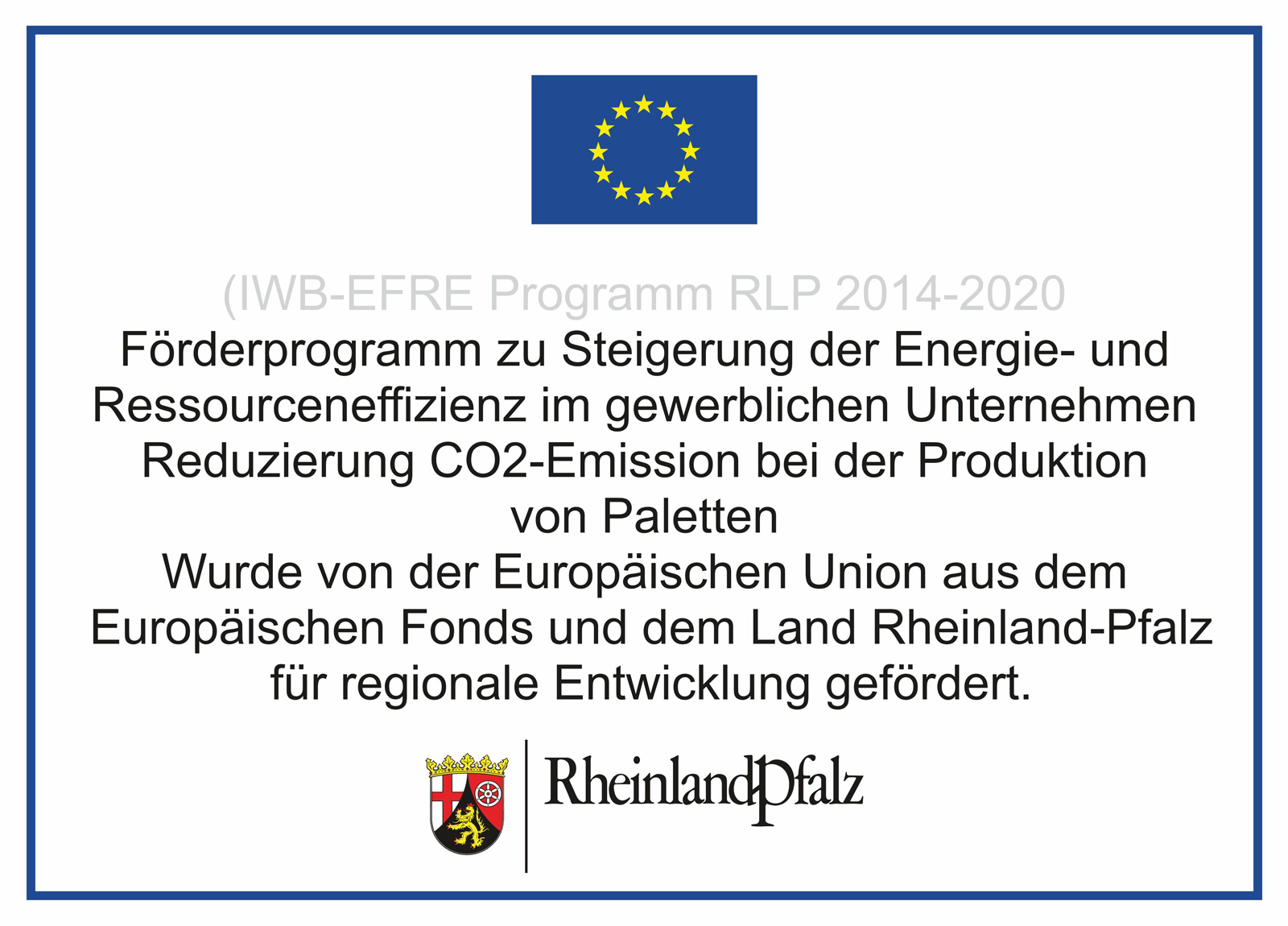 IWB-EFRE-Programm Rheinland-Pfalz 2014-2020