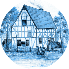 Historische Darstellung des Firmensitzes