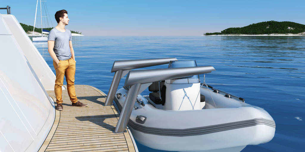 Davits aus elliptischem Profil