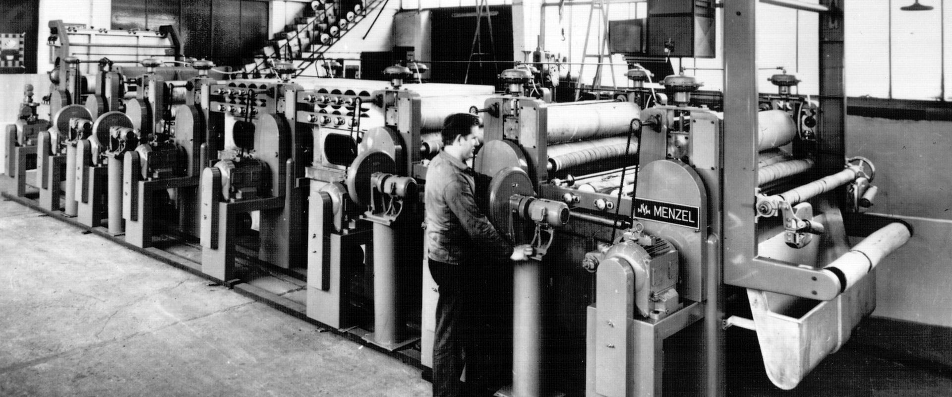 Historisches Firmenfoto Wickelmaschine 1948