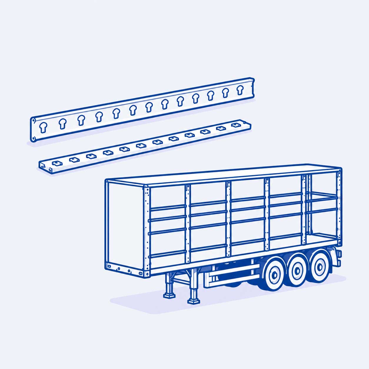 Trägersysteme für LKW-Auflieger
