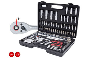 1/4"+1/2" Steckschlüssel-Satz, 96-tlg.