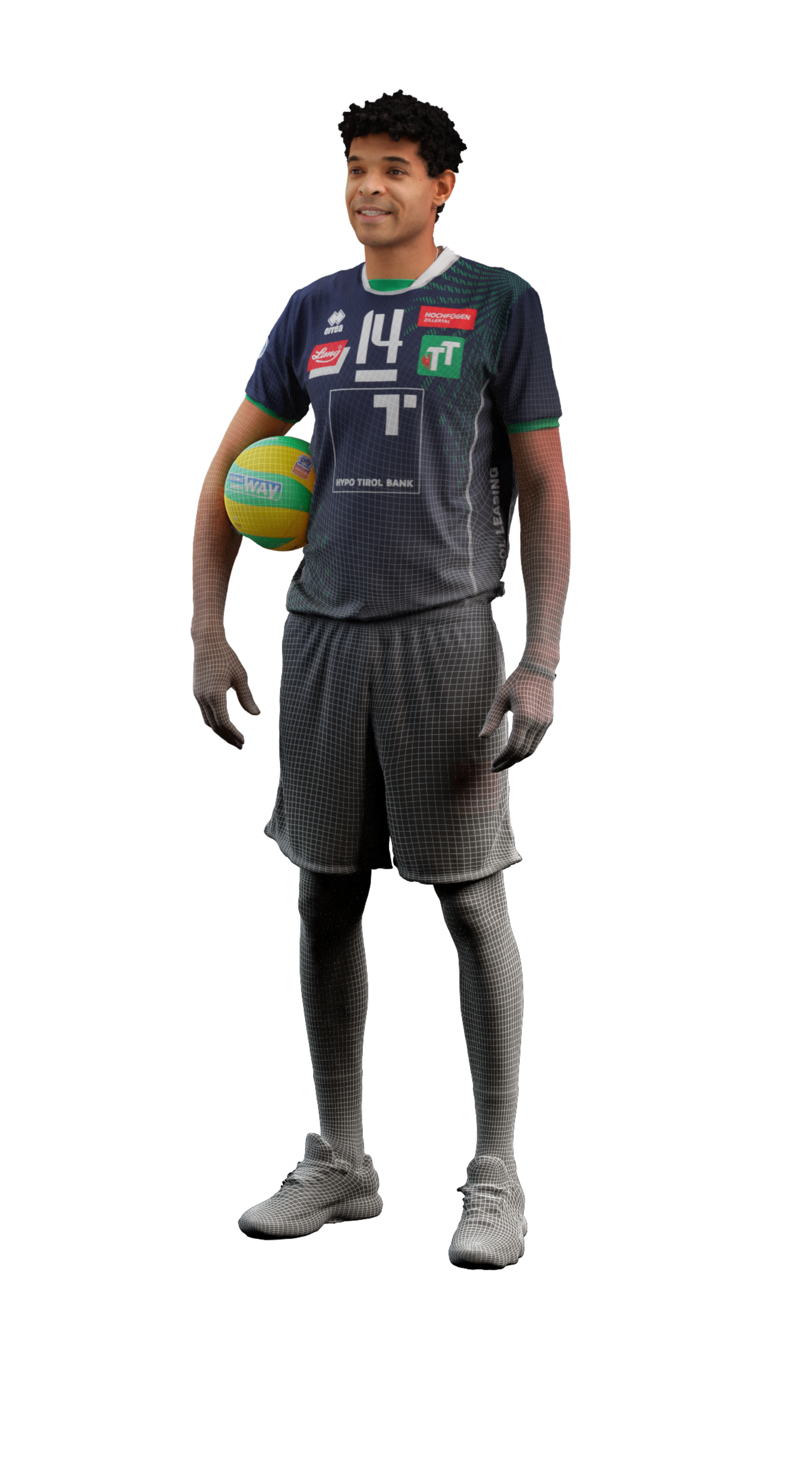 3D-Modell eines Volleyballspielers
