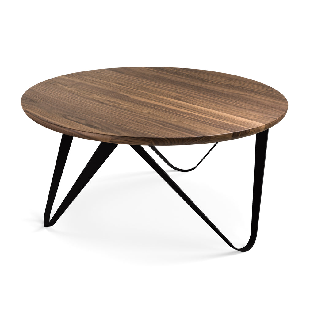 CHRONOS Couchtisch Nussbaum Tiefschwarz