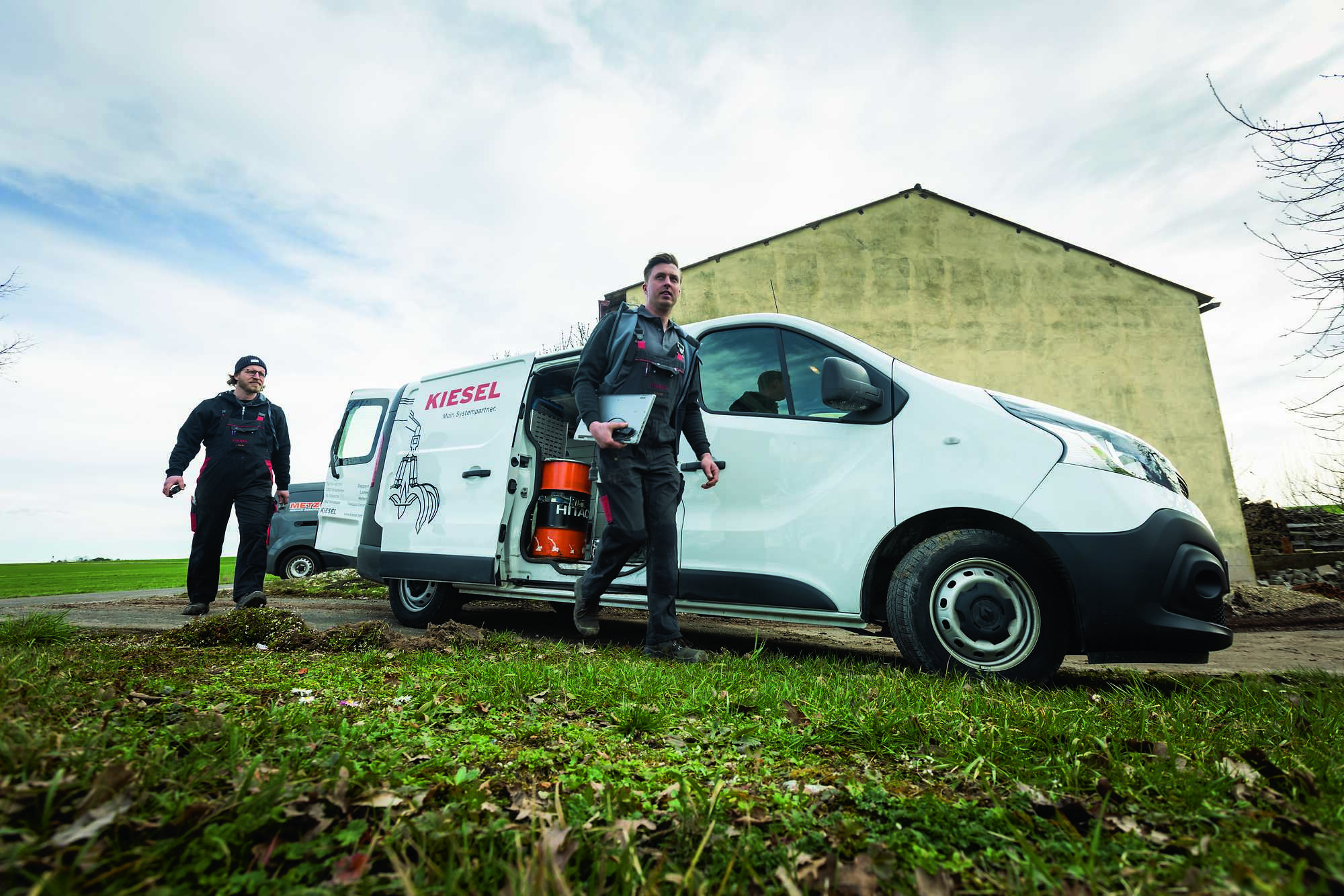 Kiesel Servicetechniker im Einsatz