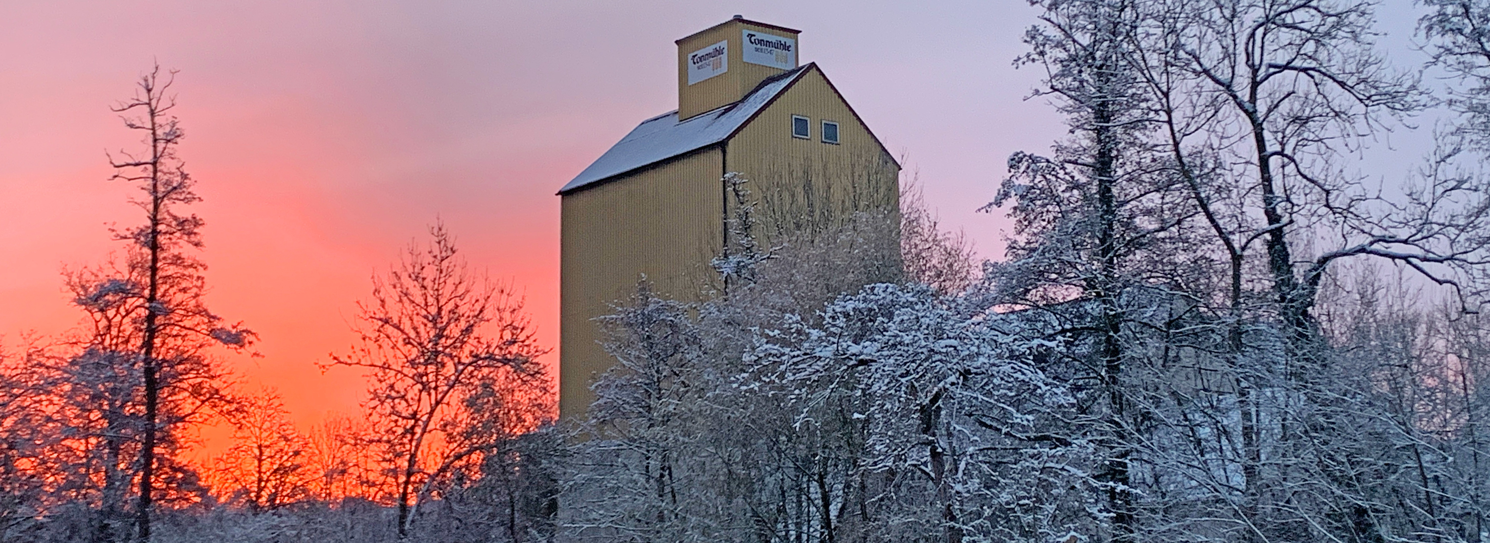 Tonmühle bei Abendrot