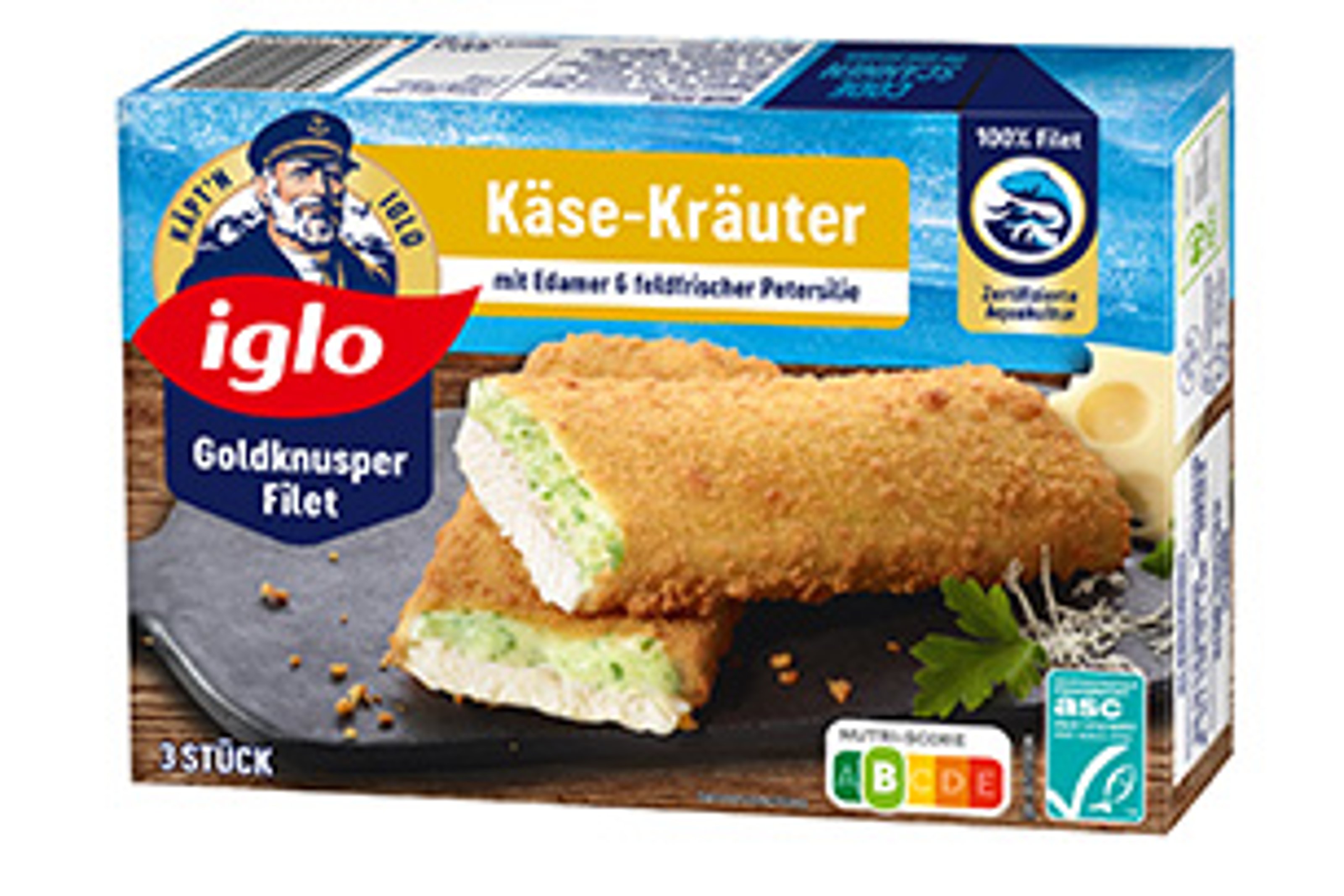 Goldknusper Filets Käse-Kräuter