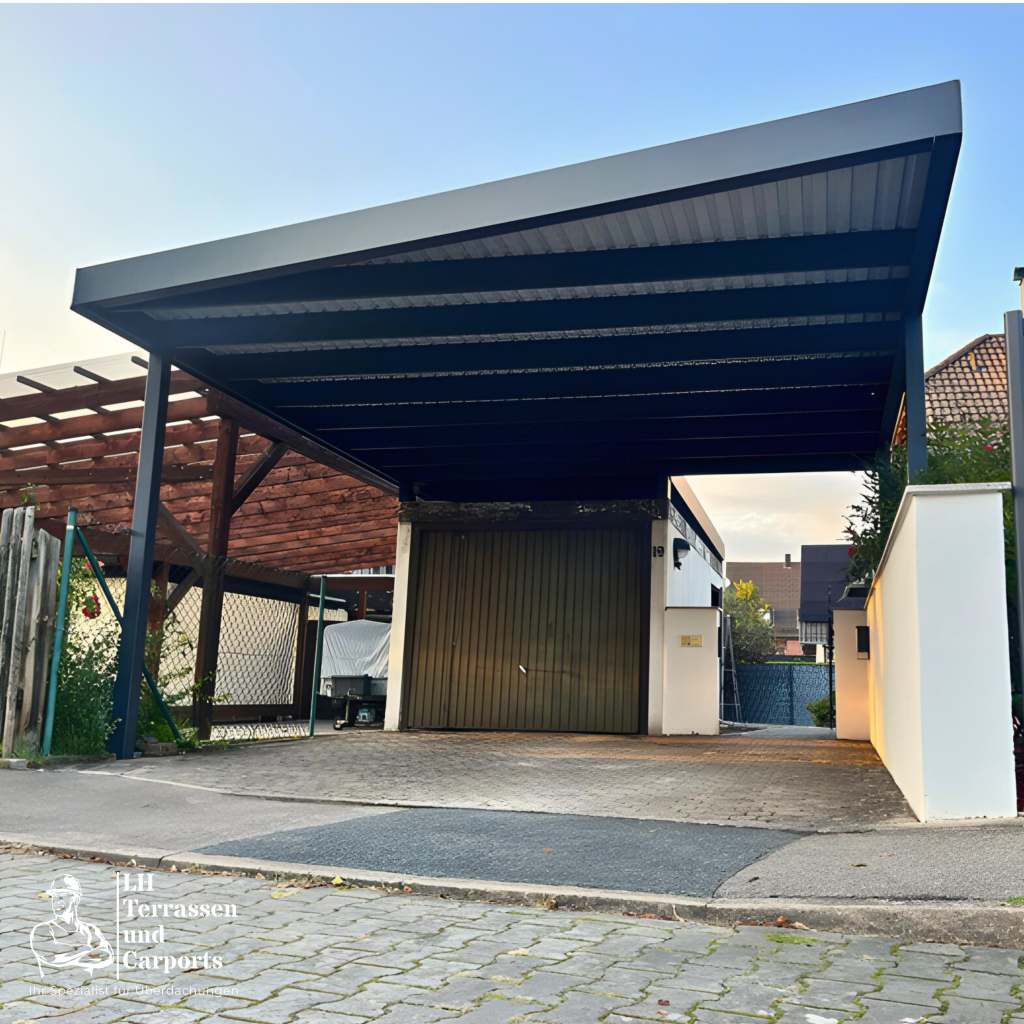 Flachdach-Carport