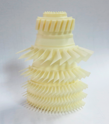 3D-gedruckte Turbinenstufe (1/4 Modell)