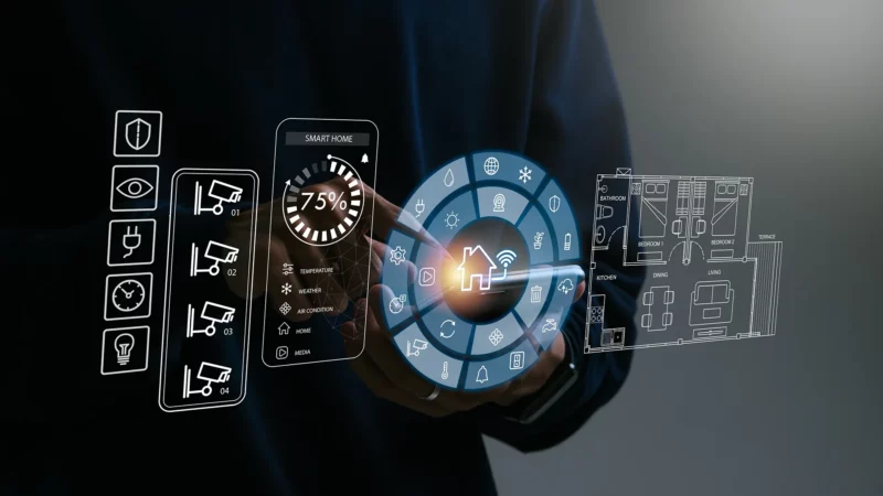 Smart home control via smartphone