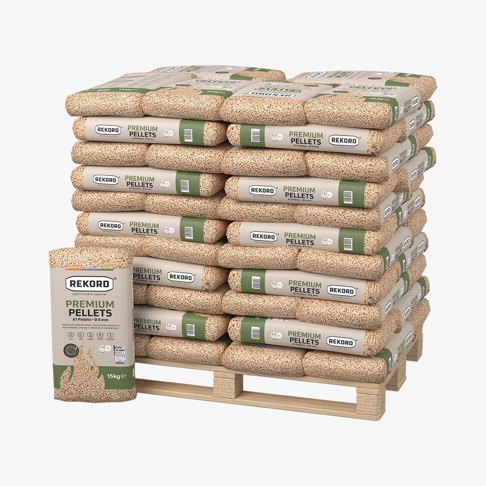 REKORD Holzpellets ENplus A1, Sackware 15 kg