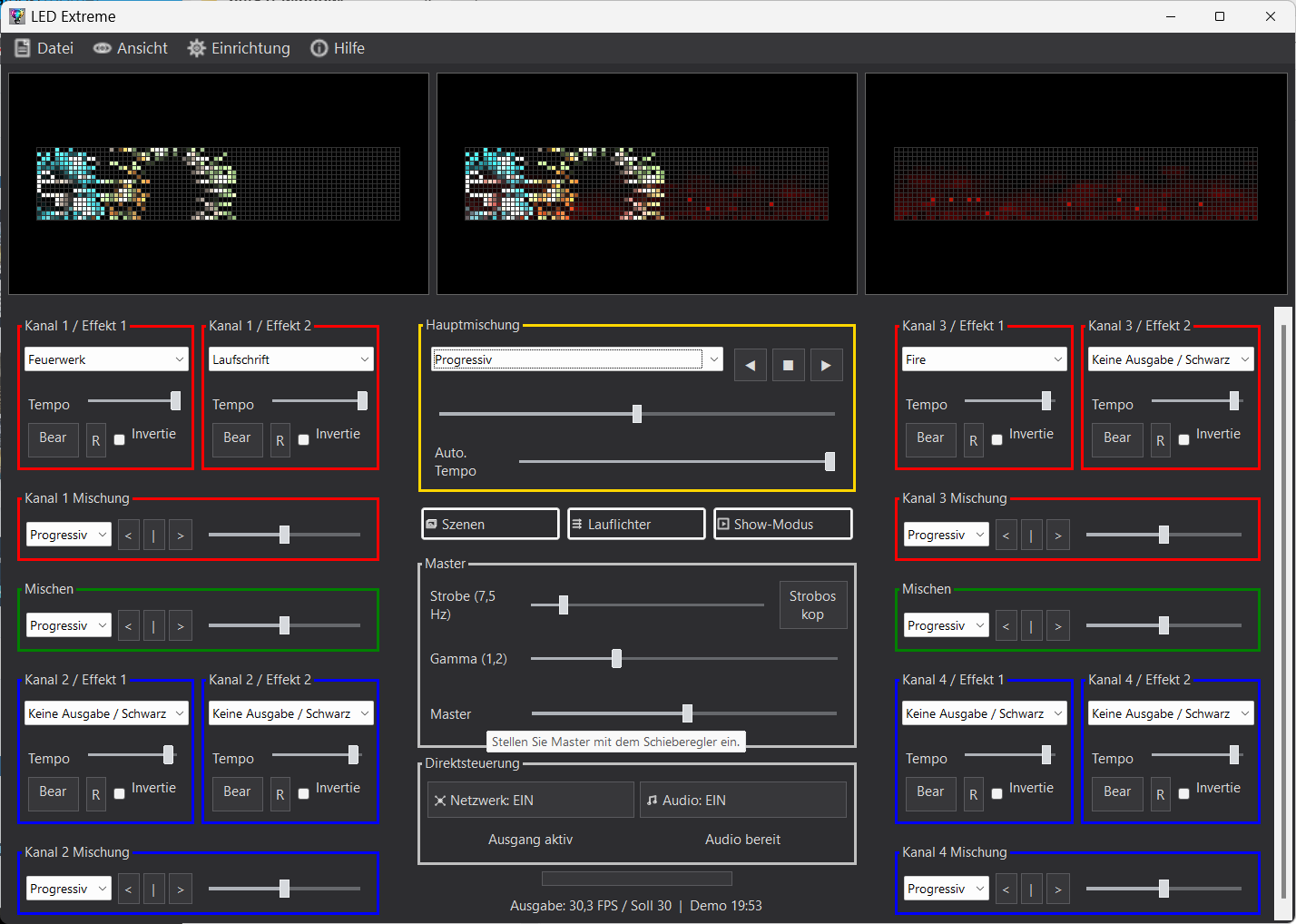 LEDExtreme – software for LED effects on matrices and installations