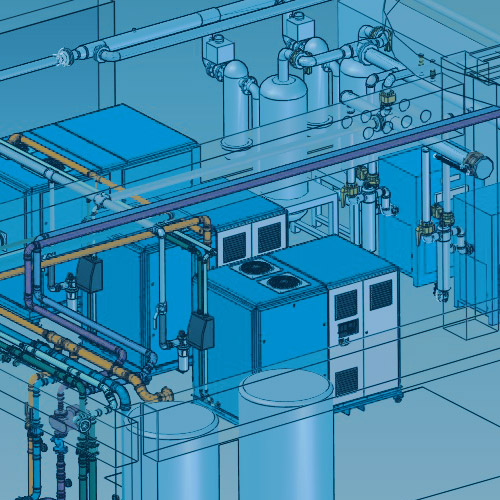 Schematische Anlagenplanung einer Kompressorstation