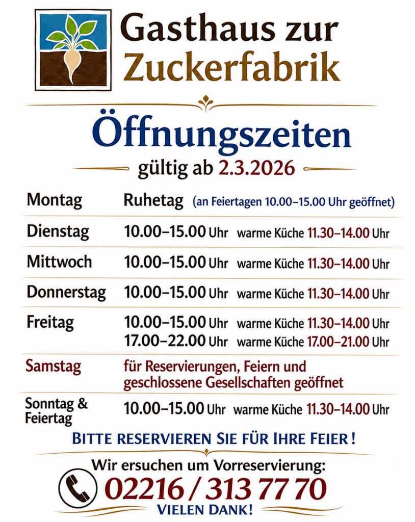 Öffnungszeiten