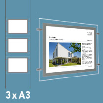 LED-Schaufensterdisplay DELIGHT® - 3 x DIN A3