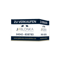 Faltschild/Nasenschild mit Saugnapf 140 x 50 cm