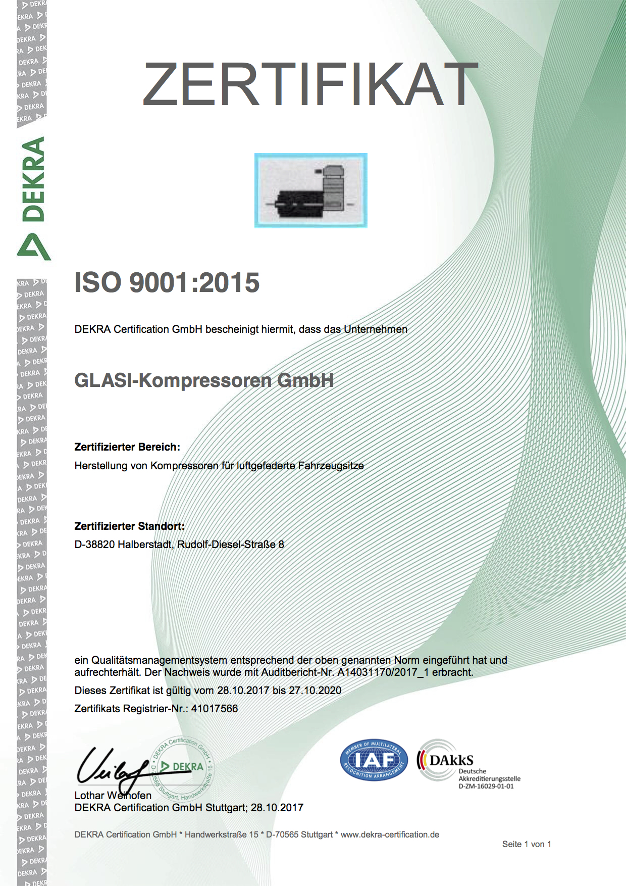 Zertifikat ISO 9001:2015