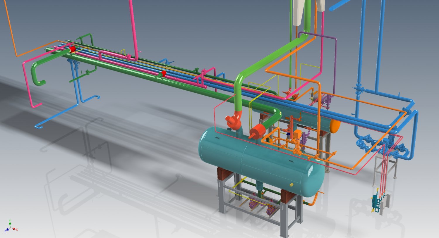 3D-Modell der Rohrleitung