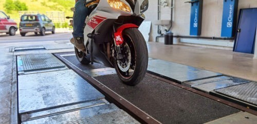Integrierter Motorrad-Plattenbremsprüfstand