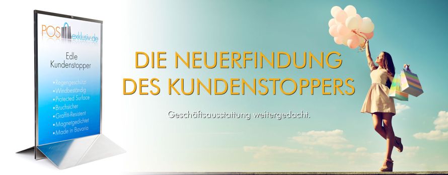Wetterfester Kundenstopper