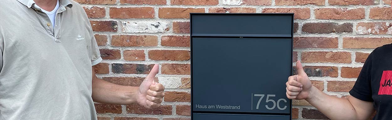 Montierter Briefkasten als Beispiel für den Montageservice