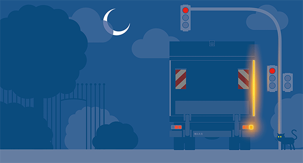 Bär NightGuide – Plattformkante als Richtungsblinker (IAA 2024)