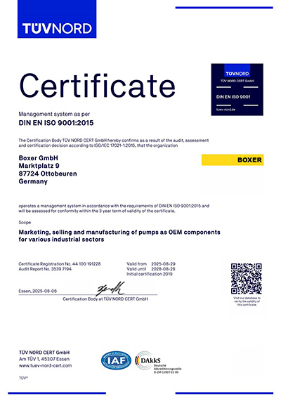 ISO 9001:2015 Zertifikat