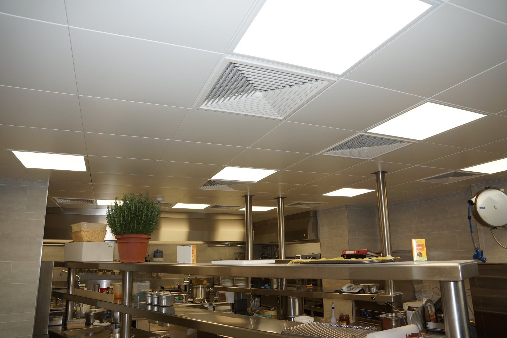Ventilated ceilings and lighting