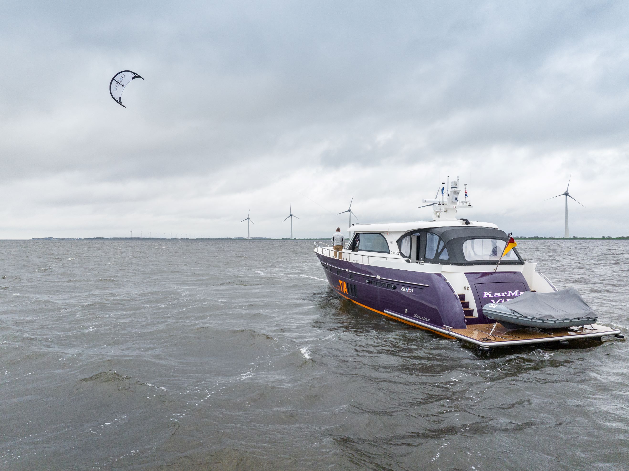 Steeler Yachts 50TA mit Kite-System