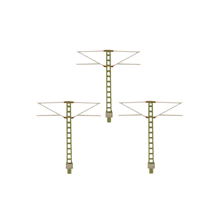 Catenary double flat-frame mast 7 m, gauge N