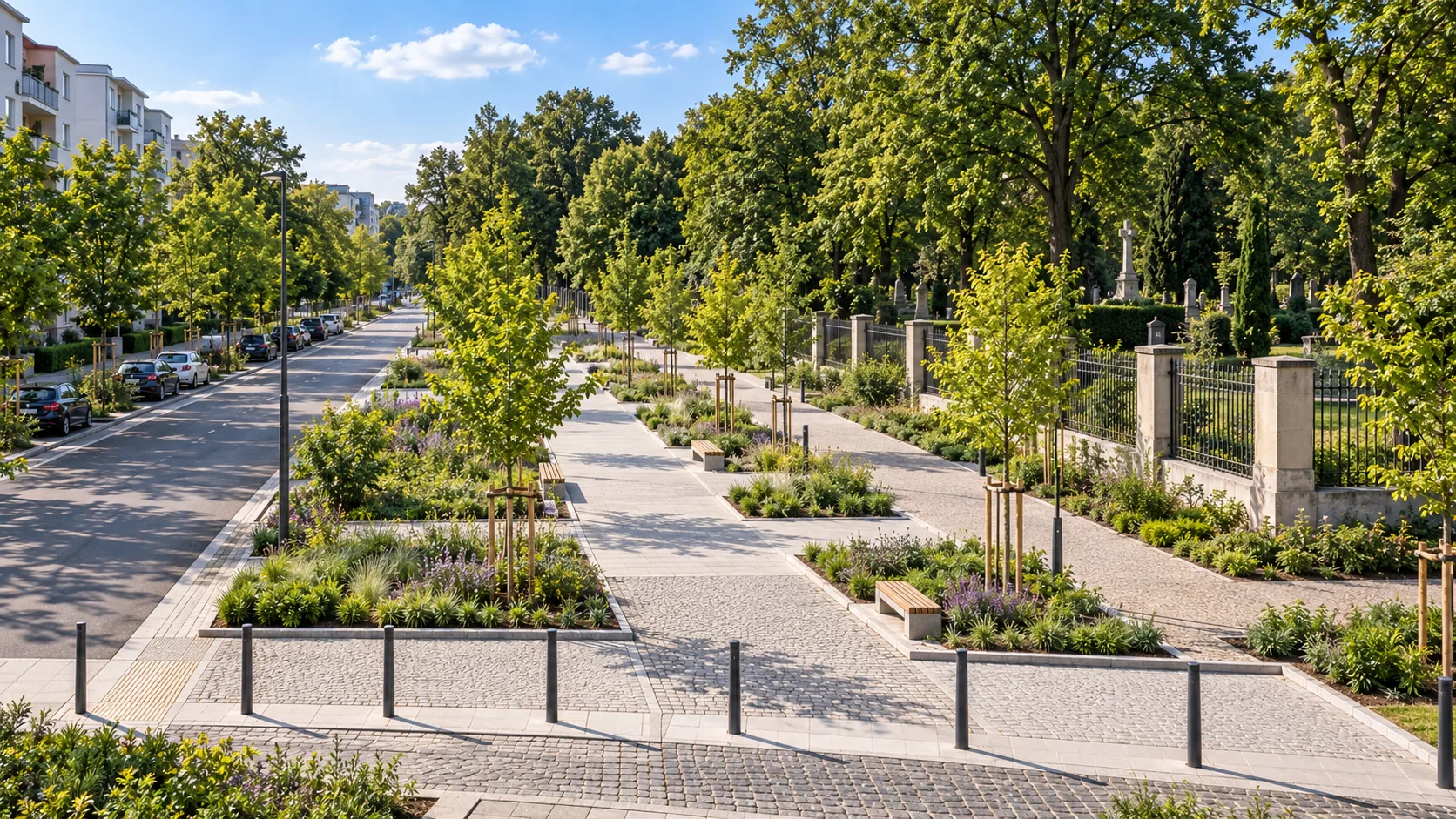 Teilentsiegelung Kanalstraße / Zentralfriedhof Lichtenberg