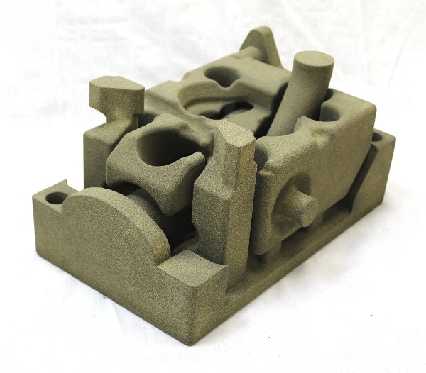 Sandkern für einen Zylinderkopf, im 3D-Druck hergestellt