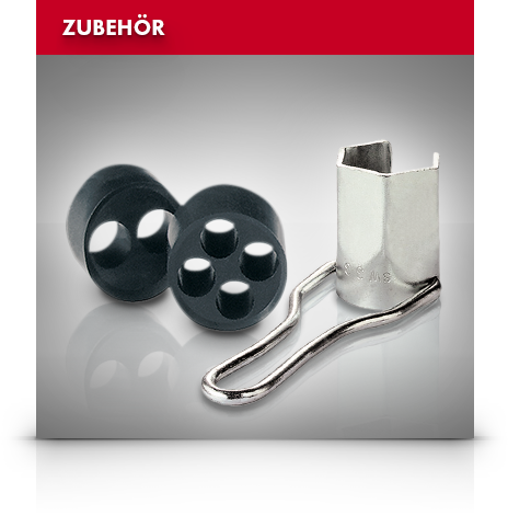 Zubehör: Gegenmuttern, Reduktionen, Erweiterungen, Tüllen