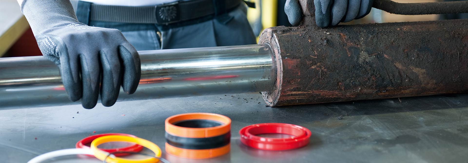 Zylinderreparatur mit Dichtungen