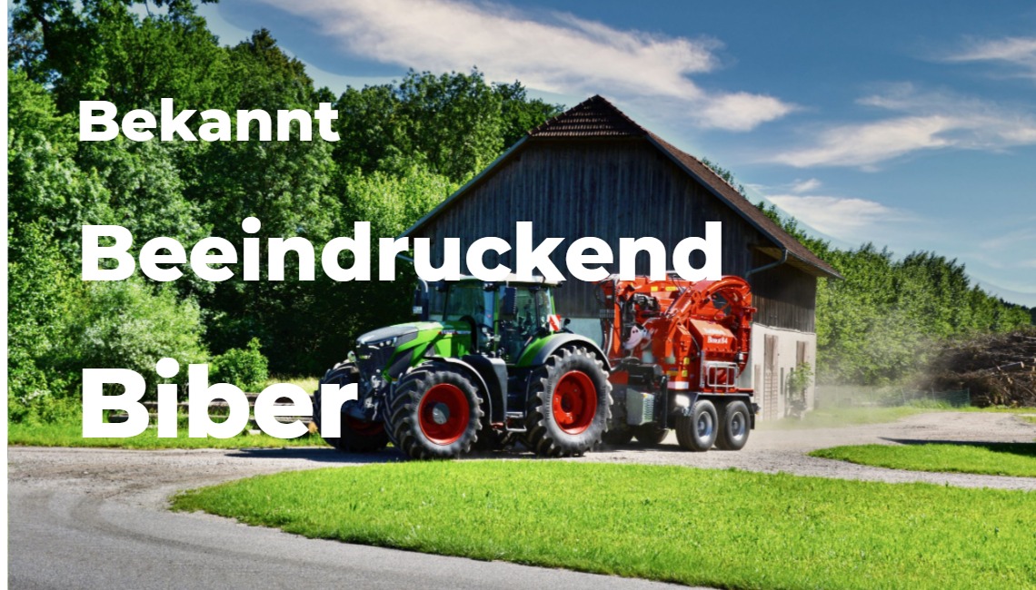 Biber Hackmaschine im Einsatz