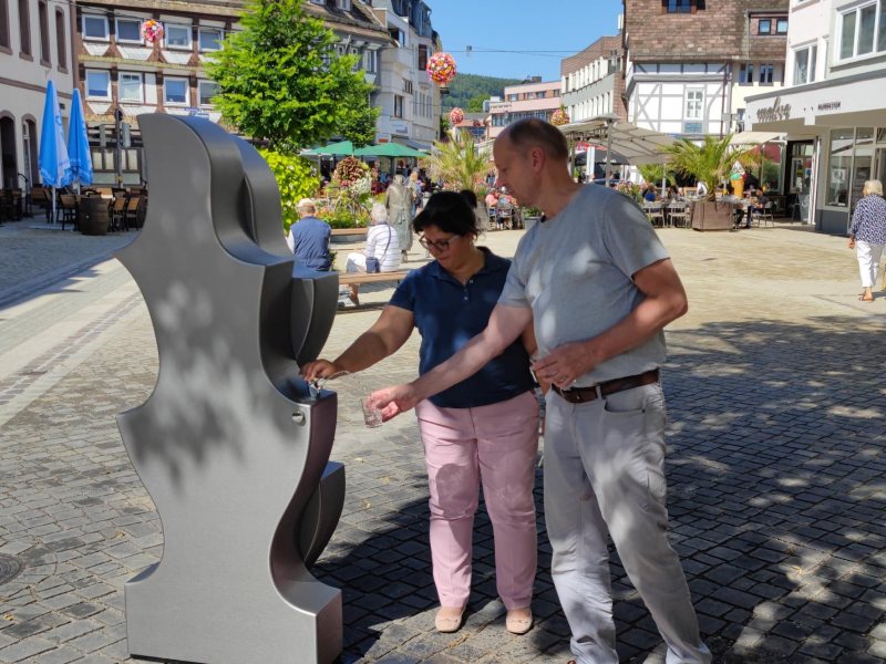 Trinkbrunnen in der Fußgängerzone
