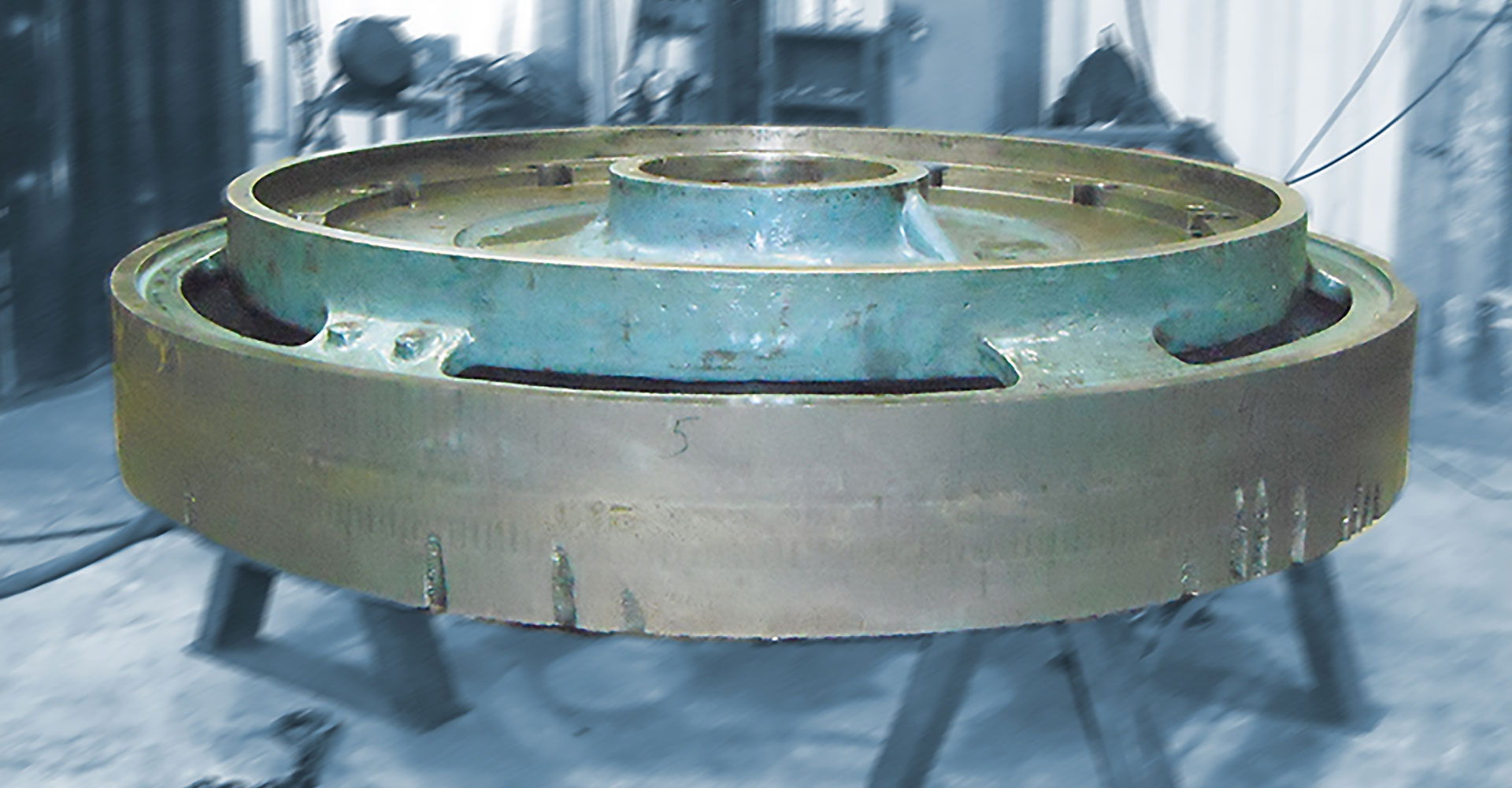 Repair welding / tie rod of a hydraulic press
