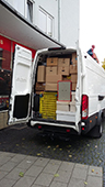Transporter bei einer Ankaufreise