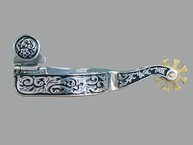 SS Spur Lady 3/4 Engraved Band Black