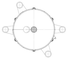 Vibrationssiebmaschine VS, Ansicht von oben