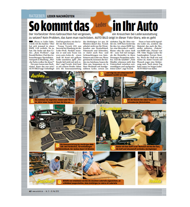 AUTO BILD: Leder-Nachrüstung BMW 118i (2010)