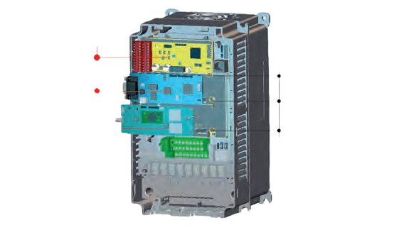 INVT GD350A frequency inverter with expansion cards