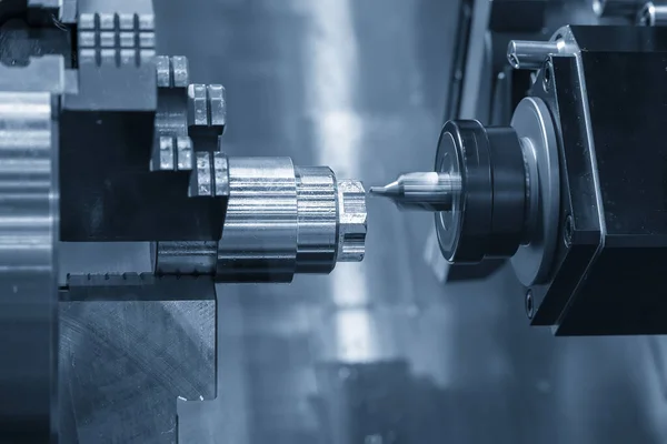 Turning center clamping and parting off
