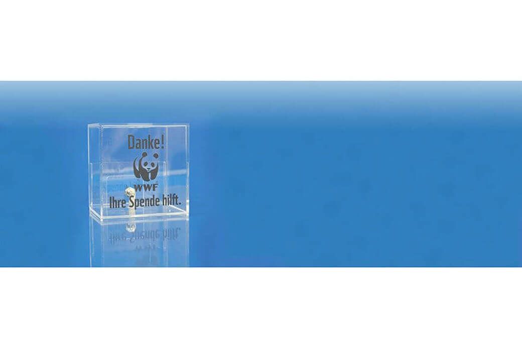 Acryl-Spendenbox WWF