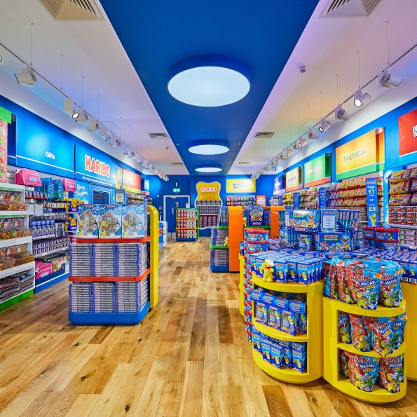 Innenansicht eines HARIBO Store im UK