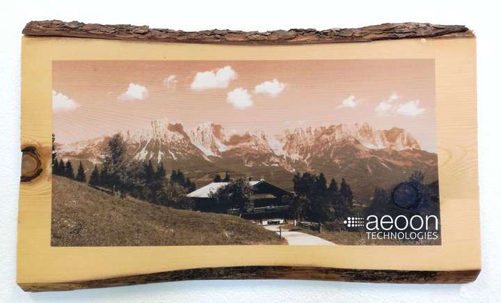 Druck auf Holz