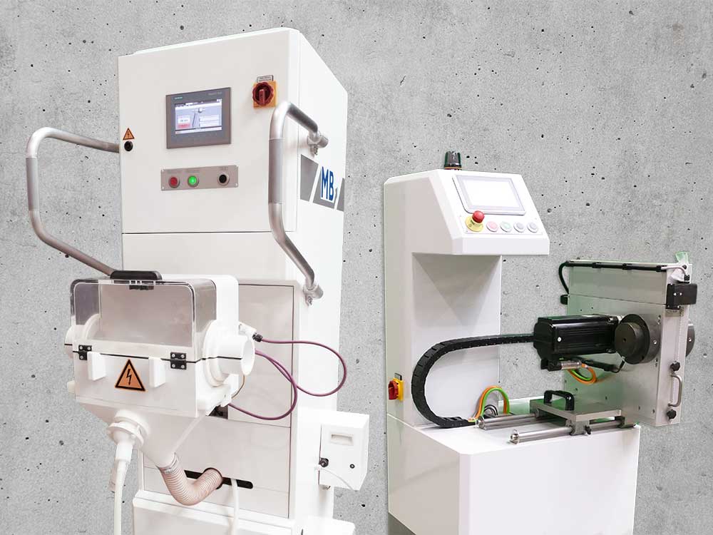 Bepuderungsmaschine MB Coater und Rotationsschneider RC