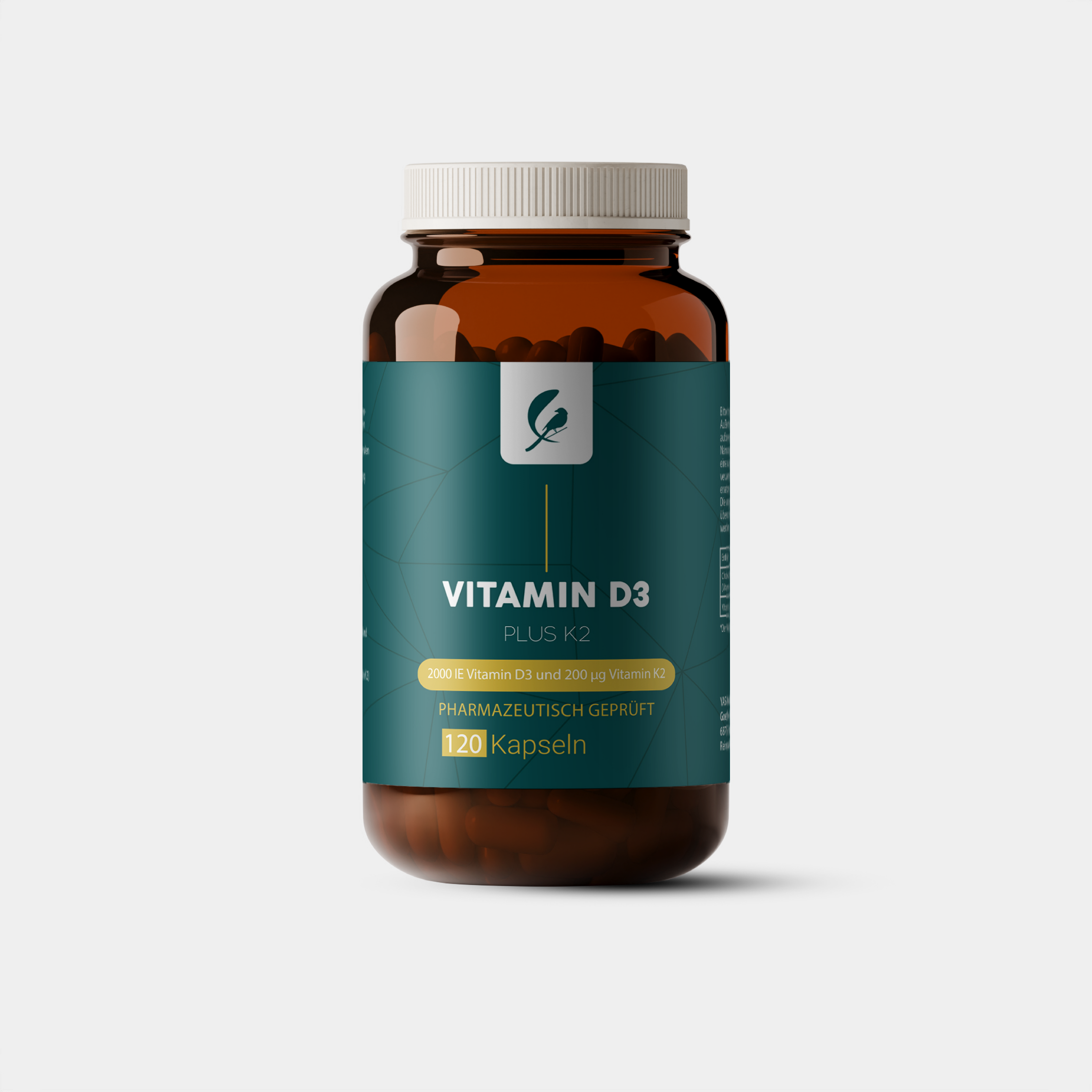 Vitamin D3 Plus K2 Kapseln, Produktfoto