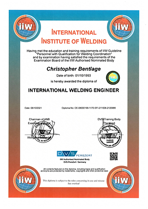 Diplom DVS-IIW/EWF International Welding Engineer